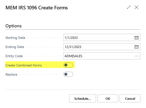 IRS 1096 Create Combined Forms